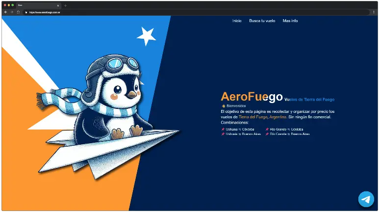 screenshot aerofuego-web